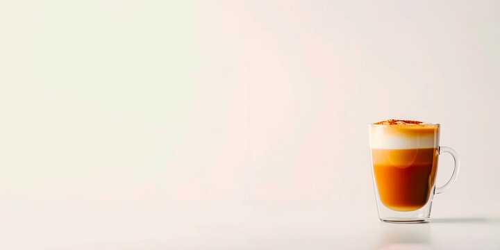 a latte  on a white background,