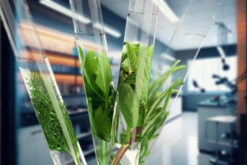 Green plant extract, research laboratory equipment