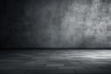 an empty monochromatic room with minimalist design. Generative AI