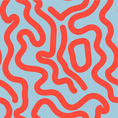 Seamless abstract pattern with curved lines, a maze. Design for fabric, Wallpaper, and cards .