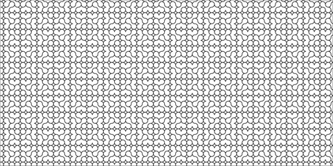 Seamless pattern with lines Texture of metal surface circle and dot Geometric Seamless Pattern. folwer cloth of the black pattern. Seamless pattern with twisted lines, vector linear tiling background.