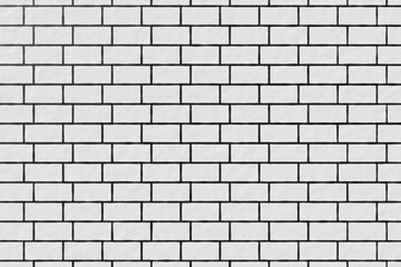 3D illustration of  white  brick wall of an building, background texture of a brick