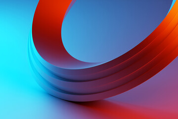 3D illustaration of a purple crystal torus. Fantastic cell.Simple geometric shapes