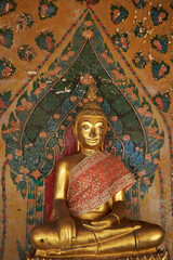 golden buddha statue,Southeast Asian traditional temple	