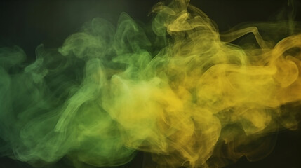 Fototapeta premium ethereal green to yellow gradient smoke or mist 