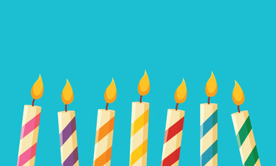 colorful birthday candles vector illustration	
