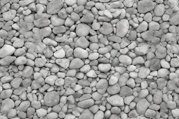 Fototapeta na wymiar monochrome landscape with scattered rocks. Generative AI