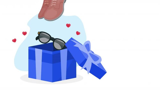 blue gift and accessories animation