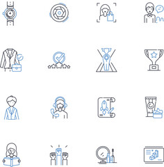 Gender justice line icons collection. Equality, Empowerment, Equity, Advocacy, Feminism, Stereotypes, Bias vector and linear illustration. Intersectionality,Inclusion,Diversity outline signs set