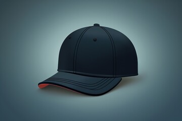 black hat on black background from generative ai