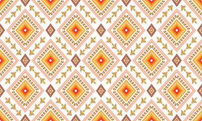 Geometric ethnic pattern vector background. seamless pattern traditional,Design for background, wallpaper, Batik, fabric, carpet, clothing, wrapping, and textile. Colorful ethnic pattern illustration