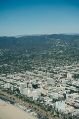 Venice beach Los Angeles California LA Summer Blue Aerial