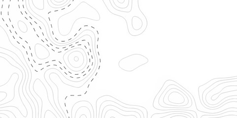 Seamless pattern with White sea map and dots topographic contours map background,curved reliefs abstract background. Topographic map patterns, topography line map. White background with topographic.