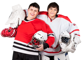 Two Smiling hockey Players