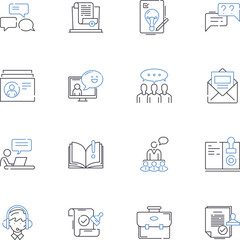 Proprietary processes line icons collection. patents, secrecy, exclusivity, innovation, techniques, methods, product development vector and linear illustration. manufacturing,formulas,trade secrets