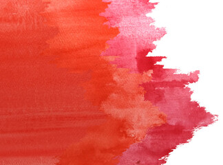 watercolor painting template wave abstract red hand drawn texture. png white background. asian japan style.