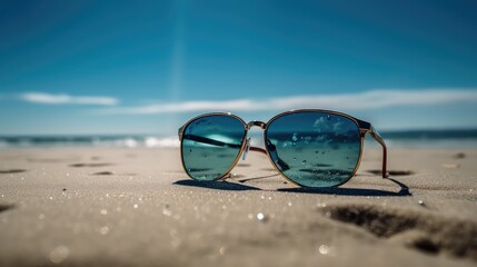 Fototapeta na wymiar sunglasses with generative ai
