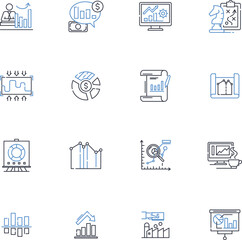 Trackers monitors line icons collection. Sensors, Devices, Instrumentation, Gadgets, Detectors, Analyzers, Observers vector and linear illustration. Probes,Controllers,Watchers outline signs set