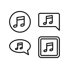Music media vector illustration logo template for many purpose. Isolated on white background.