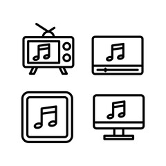 Music media vector illustration logo template for many purpose. Isolated on white background.