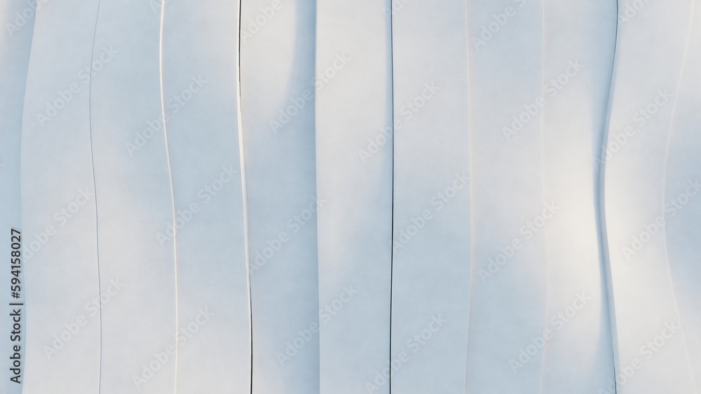 Poster 3d rendering of abstract white waves background.