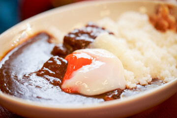Egg Topped Curry Rice Bowl