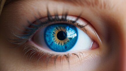 Fototapeta premium 青い瞳 Generative AI