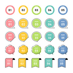 シンプルなポイントデザイン素材