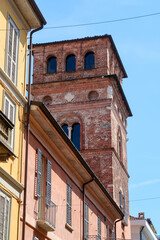 Fototapeta premium Pavia Bottigella tower panorama landscape art history culture Italy Italian