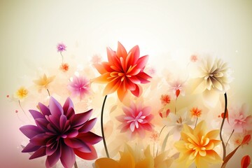 beautiful floral springtime background concept. Generative AI