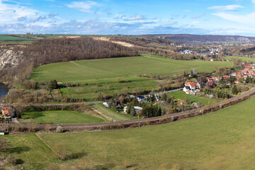 Eisenbahnbrücke über die Saale bei Bad Kösen Naumburg