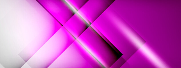 Fototapeta premium Light and shadow squares and lines abstract background