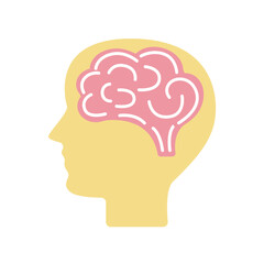 human head with brain