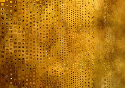 Abstract Geometrical Background. Tile art. Gold colored.