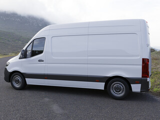 Van Transportation Truck Realistic Render