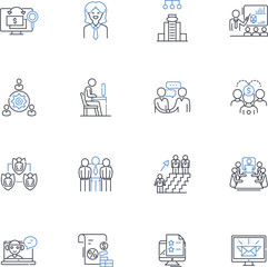 Entity structure line icons collection. Hierarchy, Architecture, Nerk, Existence, Framework, Configuration, Organization vector and linear illustration. Systematics,Arrangement,Topology outline signs