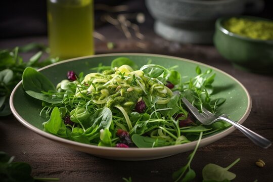 grüner Salat. Generative AI