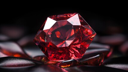 Radiant Red Diamond - A breathtakingly beautiful red diamond is showcased