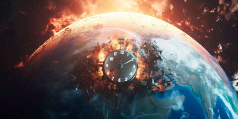 Time of doomsday for the planet, ecological catastrophe Generative AI