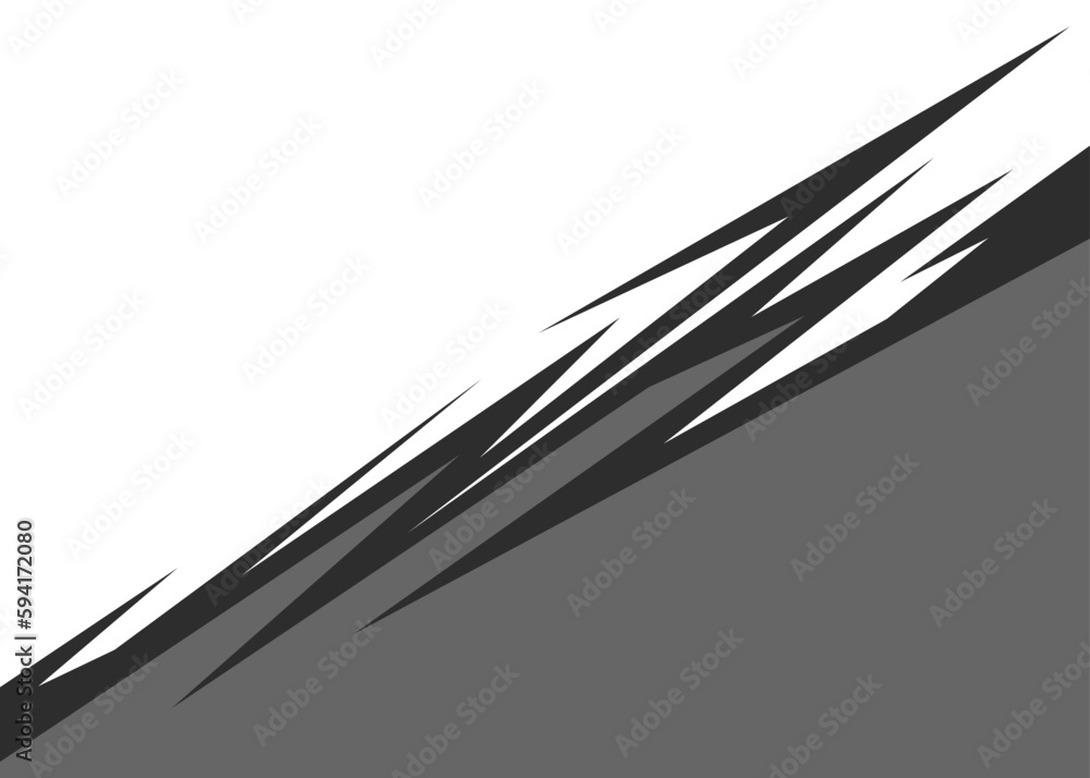 Poster two side background separated with spikes line pattern