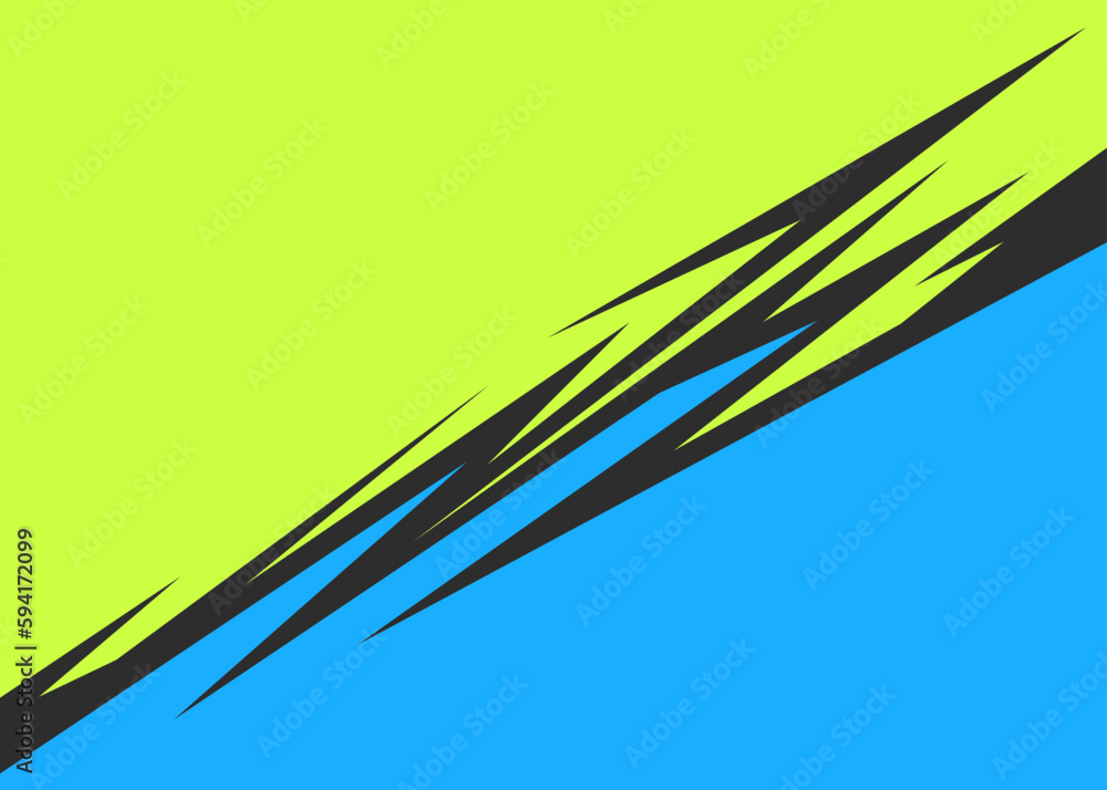 Poster two side background separated with spikes line pattern
