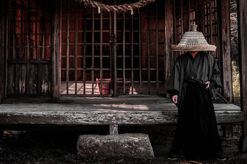 武士と日本古来の風景