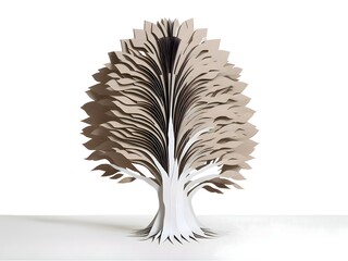 Paper tree made from recycled paper