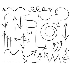 Vector arrows hand drawn graphics