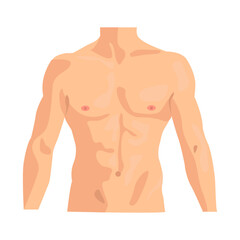 Male body correction illustration in color cartoon style. Editable vector graphic design.