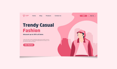 Fashion website landing page template