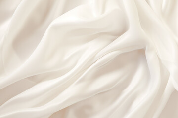 Fototapeta na wymiar White silk fabric background.