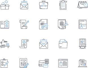 Charting mission line icons collection. Analysis, Data, Graph, Visualization, Metrics, Infographic, Trends vector and linear illustration. Projections,Metrics,Diagram outline signs set