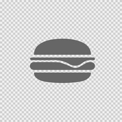 Burger vector icon. Fast food symbol. Vector illustration EPS 10.