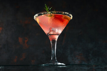 Grapefruit cocktail, alcohol or non alcoholic drink for party